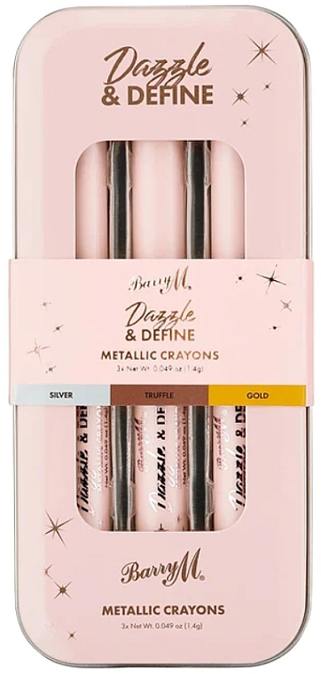 Barry M Dazzle & Define Metallic Crayons (eyeshadow/3x1.4g) - Barry M Dazzle & Define Metallic Crayons (eyeshadow/3x1.4g) — photo N1