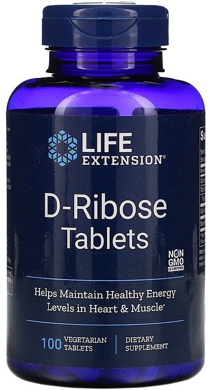 D-Ribose Dietary Supplement, tablets - Life Extension D-Ribose Tablets — photo N1