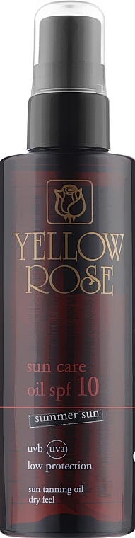 Tanning Activator Oil 'Summer Sun' - Yellow Rose Sun Care Oil SPF10 Summer Sun — photo N1