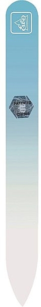 Glass Nail File, 9 cm, pastel-light blue - Erbe Solingen Soft-Touch — photo N1