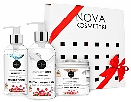 Fragrances, Perfumes, Cosmetics Set - Nova Kosmetyki GoSPA Detoxifying Face Cleansing Treatment (f/tonic/250ml + f/milk/250ml + f/mask/200ml)