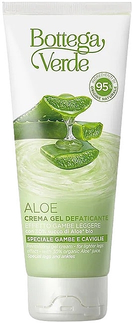 Lightening Foot Gel Cream - Bottega Verde Aloe Vera Revitalizing Gel Cream For Legs — photo N1