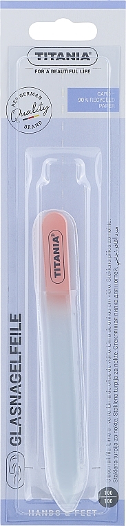 Glass Nail File, light pink - Titania Nail File — photo N1