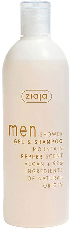 Mountain Pepper Shower Gel & Shampoo - Ziaja Men — photo N1