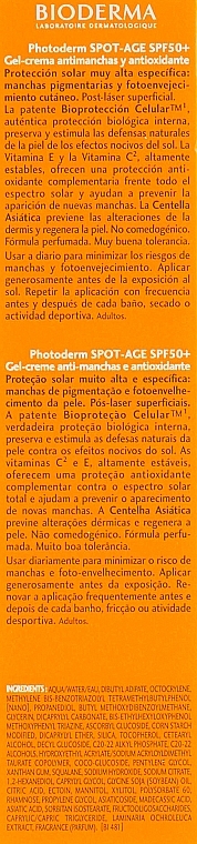 Sun Protection Facial Cream-Gel - Bioderma Photoderm Spot-Age SPF 50+ — photo N3