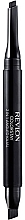 Fragrances, Perfumes, Cosmetics Eye Pencil with Brush 2 in 1 - Revlon Colorstay 2 In 1 Angled Kajal