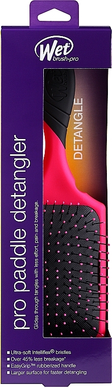 Detangling Hair Brush, pink - Wet Brush Pro Paddle Detangler Pink — photo N2