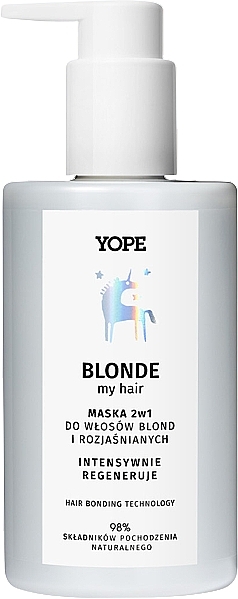 2in1 Conditioner & Mask for Blonde & Bleached Hair - Yope Blonde — photo N1