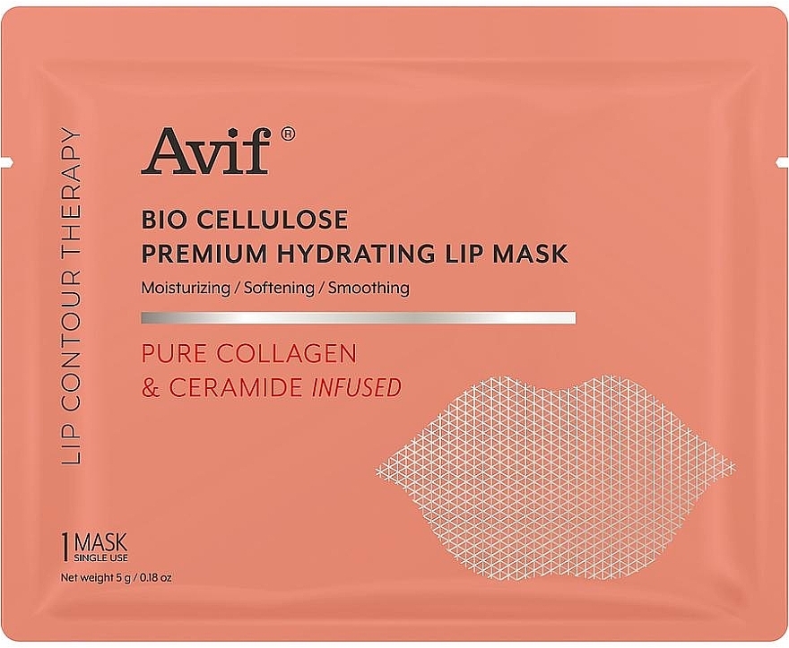 Biocellulose Lip Mask - Avif Bio Cellulose Premium Hydrating Lip Mask — photo N1
