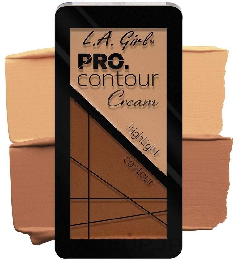 Highlighter - L.A. Girl Pro. Contour Cream Highlight And Contour Duo — photo GCC633 - Fair