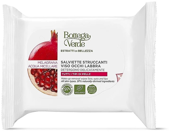 Makeup Remover Wipes, Pack of 25 - Bottega Verde Beauty Extracts Make-up Remover Wipes — photo N1