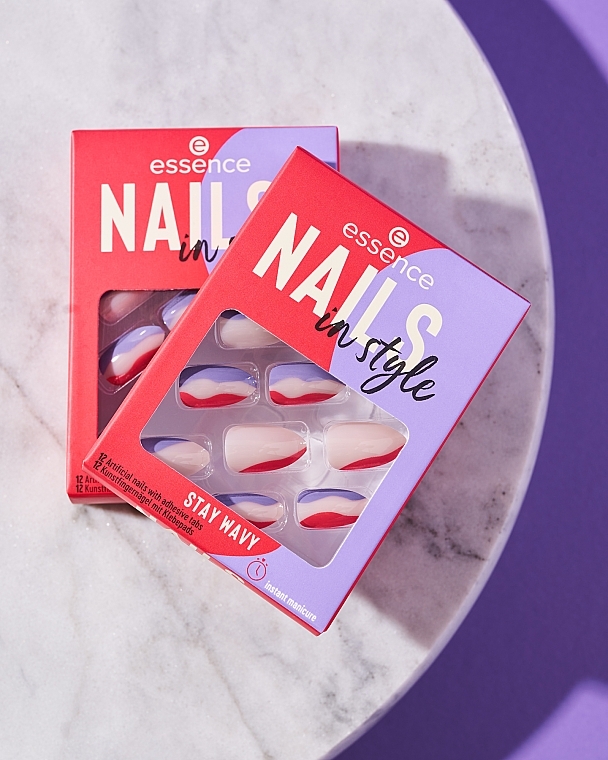 Adhesive False Nails - Essence Nails In Style Stay Wavy — photo N4