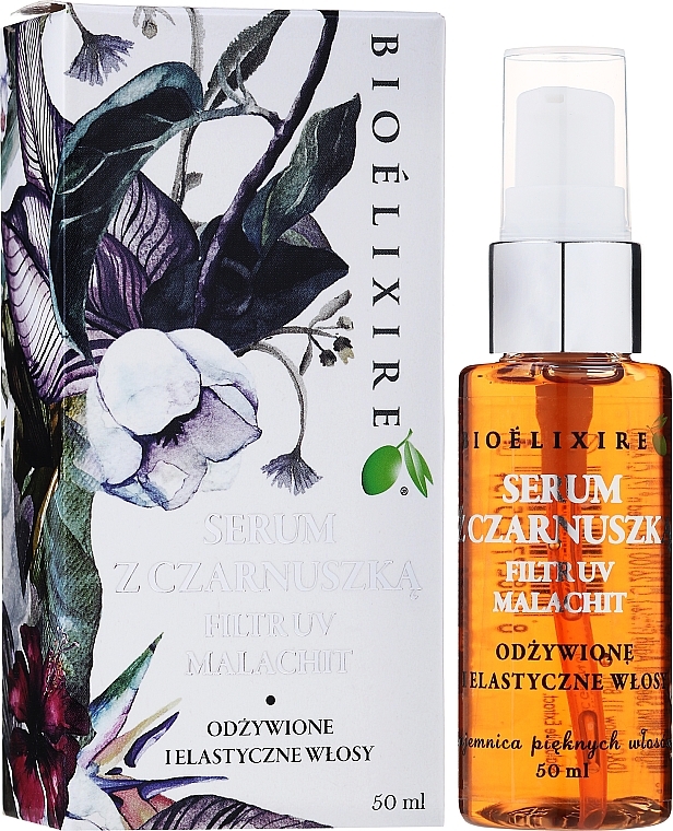 Black Seed Oil Hair Serum - Bioelixire Black Seed Oil UV Filter + Malachite — photo N2