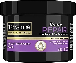 Fragrances, Perfumes, Cosmetics Repairing Hair Mask - Tresemme Biotin Repair Instant Recovery Mask