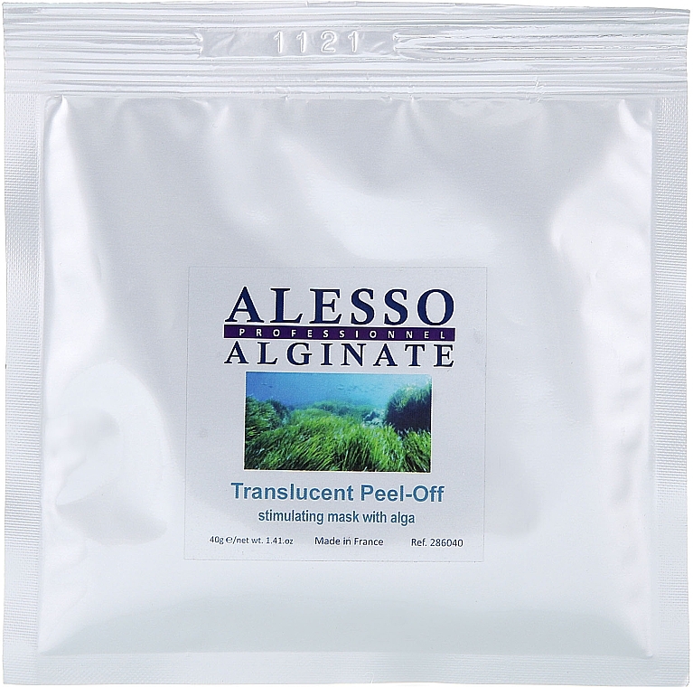 Stimulating Alginate Face Mask - Alesso Professionnel Translucent Alginate Peel-Off Face Mask With Alga — photo N1