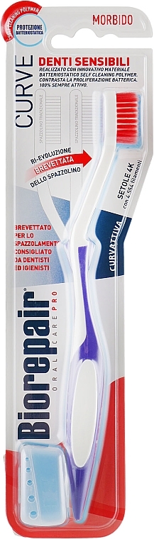 Perfect Clean Toothbrush, soft, purple & white - Biorepair Oral Care Pro — photo N2