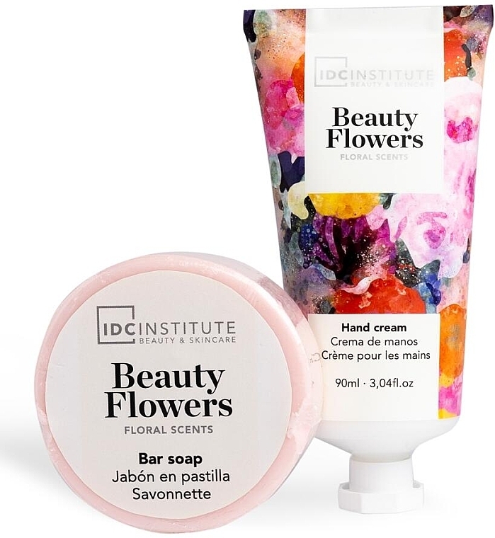 IDC Institute Beauty Flowers Set (hand/crea/90ml + soap/90g) - Set — photo N2