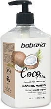 Fragrances, Perfumes, Cosmetics Liquid Soap - Babaria Coconut & Aloe Hand Soap