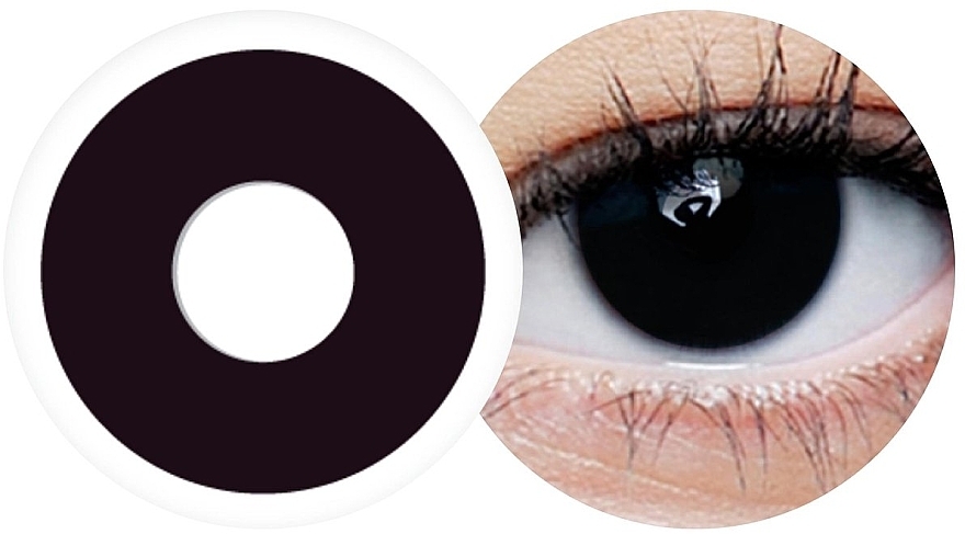 One-Day Color Contact Lenses 'Black Out', 2 pieces - Clearlab ClearColor 1-Day Phantom — photo N2