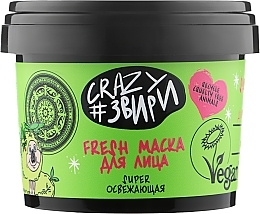 Fragrances, Perfumes, Cosmetics Refreshing Face Mask 'Yeti Vegan' - Natura Siberica Crazy Animals