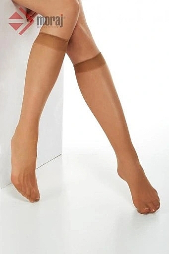 Knee Socks, 2 pairs, beige - Moraj — photo N1