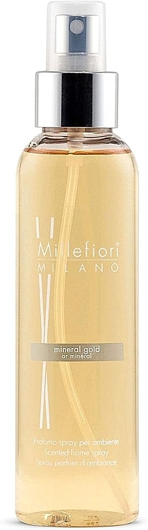 Scented Home Spray 'Gold' - Millefiori Milano Natural Mineral Gold Home Spray — photo N1