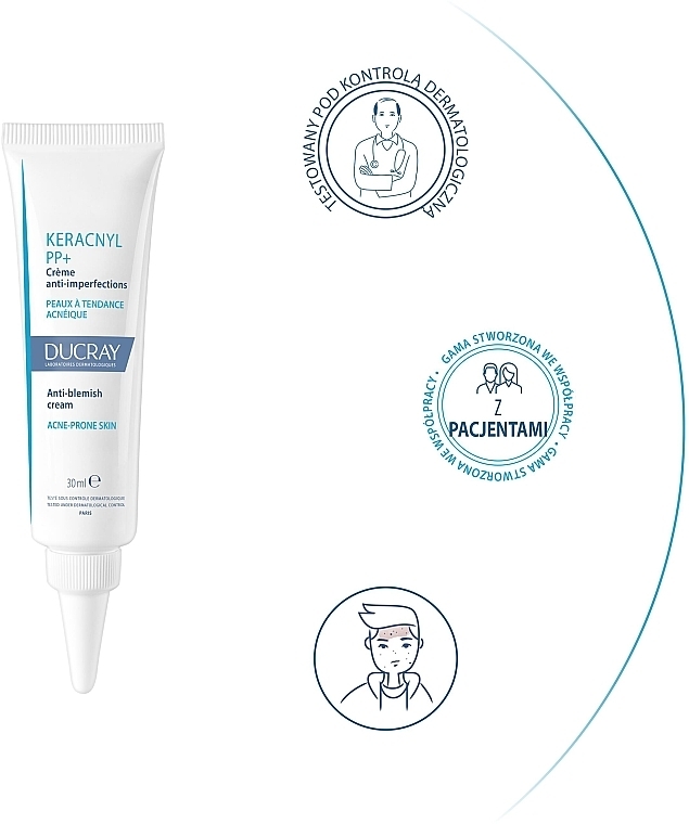 Anti-Blemish Cream for Acne-Prone Skin - Ducray Keracnyl PP+ Anti-Blemish Cream — photo N6