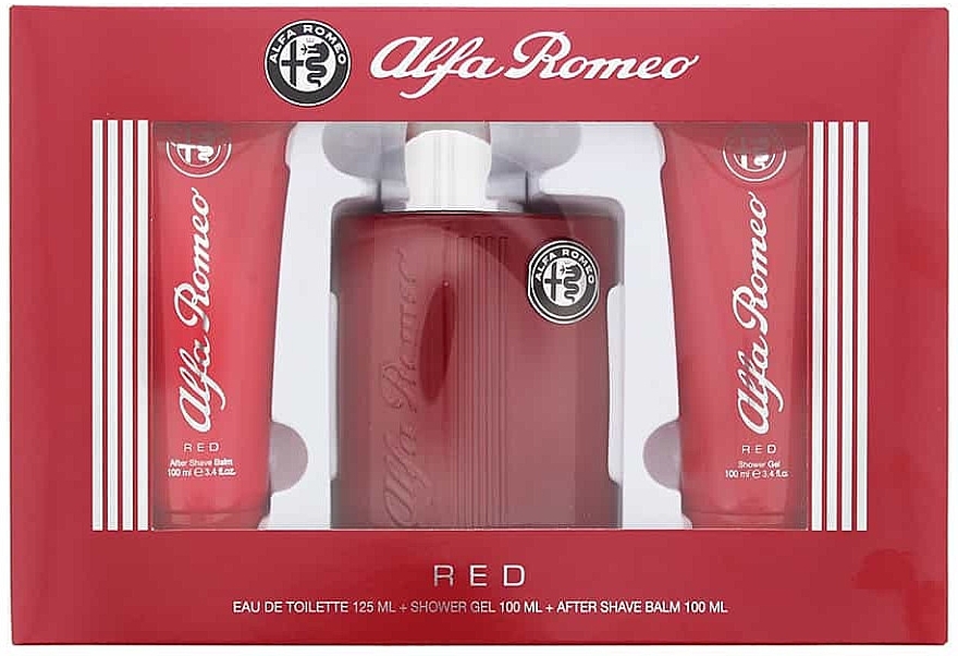 Alfa Romeo Red - Set (edt/125ml+sh/gel/100ml+ash/balm/100ml) — photo N1