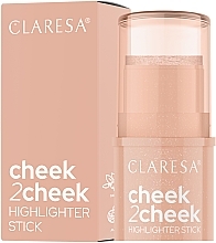 クリームハイライタースティック - Claresa Cheek2Cheek Highlighter Stick — photo N1