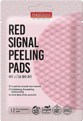 フェイスピーリングパッド - Purederm Red Signal Peeling Pads — photo N1