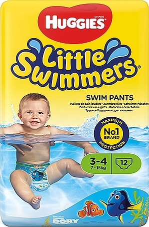Little Swimmer Disney Finding Dory Diapers, 7-15 kg, 12 szt. - Huggies — photo N2