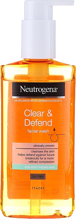 Washing Gel - Neutrogena Clear & Defend Facial Wash — photo N1