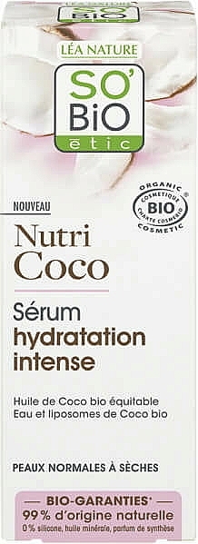 Moisturising Face Serum - So'Bio Etic Nutri Coco Intensive Deep Moisturizing Serum — photo N2