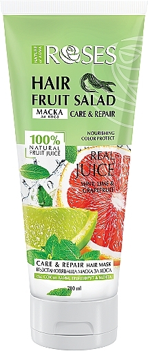 Grapefruit, Lime & Menthol Hair Mask - Nature of Agiva Roses Hair Fruit Salad Hair Mask — photo N1