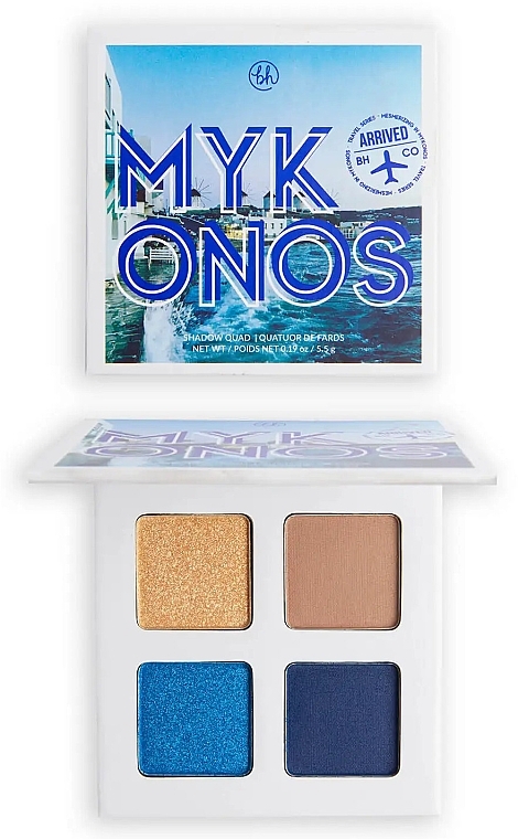 Eyeshadow Palette - BH Cosmetics Mesmerizing In Mykonos Shadow Quad — photo N1