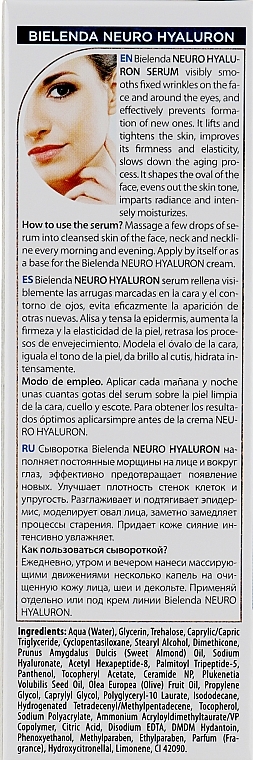 Moisturizing Face Serum - Bielenda Neuro Hialuron Hydrating Face Serum — photo N3