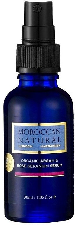 Face Serum - Moroccan Natural Organic Argan & Rose Geranium Serum — photo N1