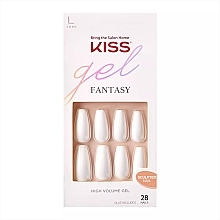 Fragrances, Perfumes, Cosmetics False Nail Set, size L - Kiss Gel Fantasy Sculpted Fake Nails True Color