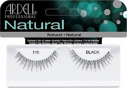 False Lashes - Ardell Natural Eye Lashes Black 110 — photo N1