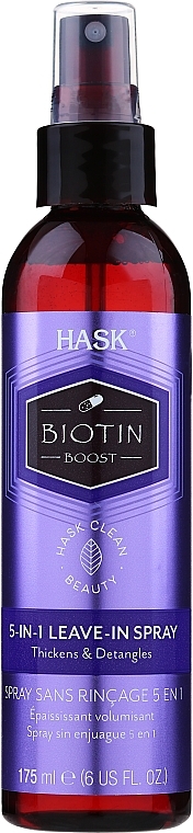 5-in-1 Leave-In Protective Spray - Hask Biotin Boost 5 in 1 Leave-in Spray — photo N3