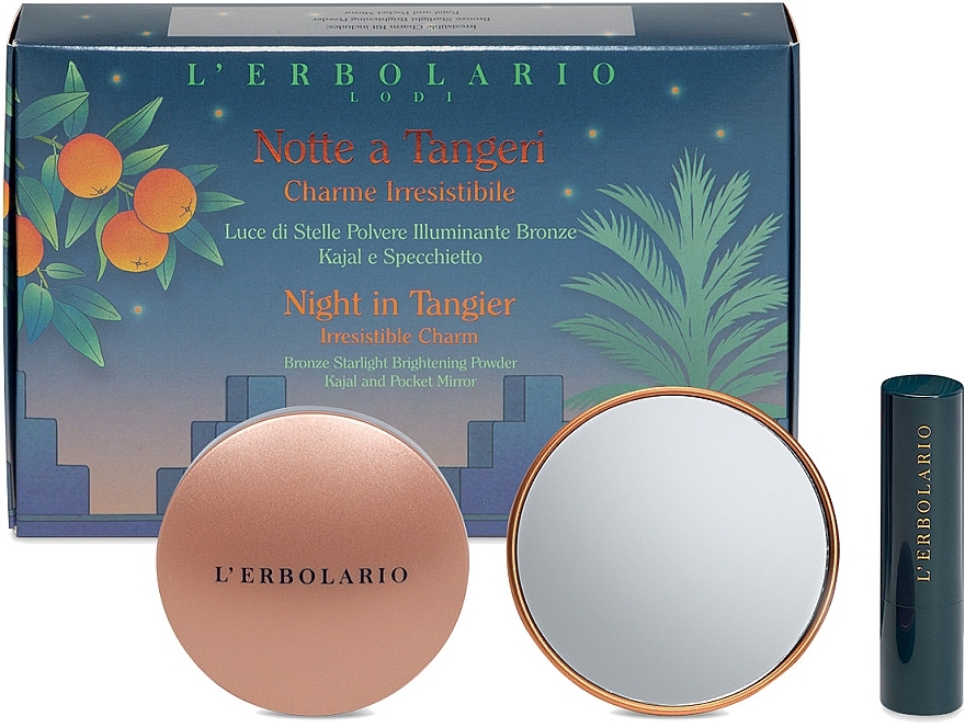 L'Erbolario Notte a Tangeri - Kit (powder/8.5g + eye/pencil/7.5ml + mirror) — photo N1