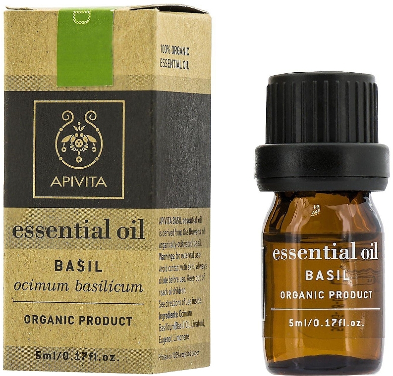 Essential Basil Oil - Apivita Essential Oil Basil — photo N1