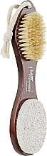 Foot File & Brush, S-FL4-39, 4in1, wooden base, 20 cm, dark brown - Lady Victory — photo N1