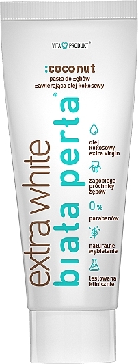 Whitening Toothpaste 'Coconut' - Biala Perla Toothpaste With Coconut Oil — photo N2