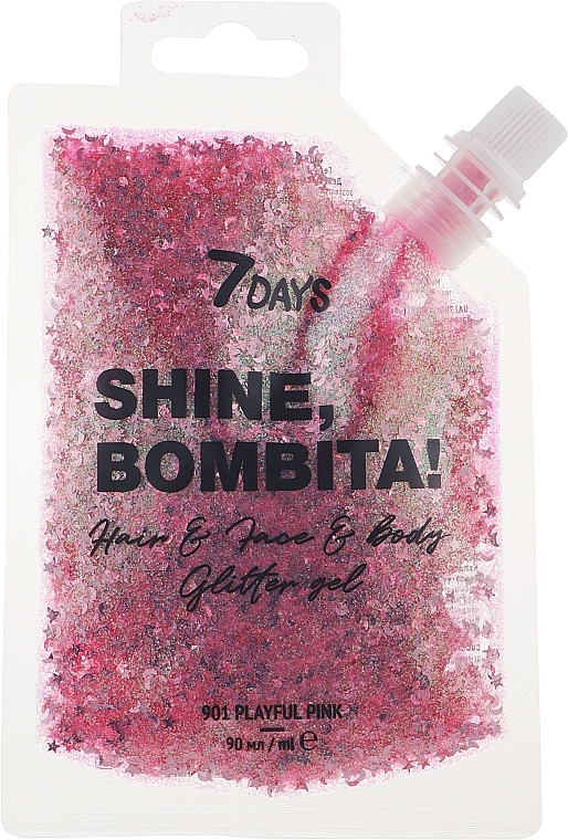 Hair, Face & Body Glitter Gel - 7 Days Shine, Bombita! Glitter Gel — photo N24