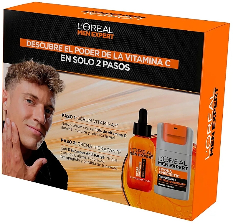 セット - L'Oreal Paris Men Expert Hydra Energetic (f/ser/30ml + f/cr/50ml) — photo N2