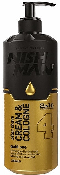 After Shave Cream & Cologne - Nishman After Shave Cream Cologne 2in1 Gold One №04 — photo N1