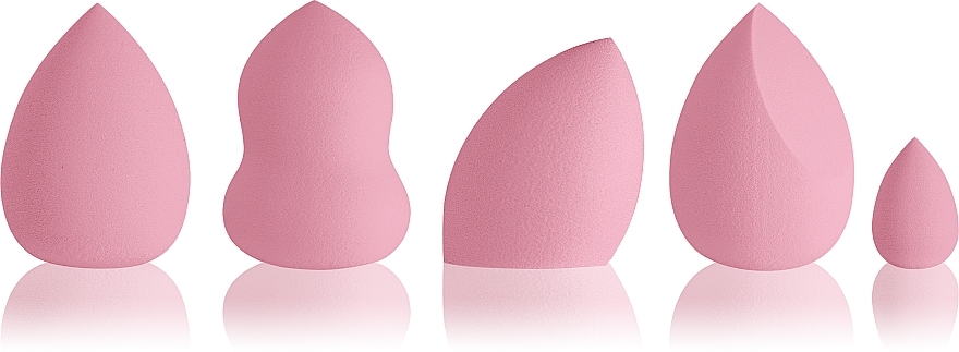 Makeup Sponge Set, 5 pcs. - Gabriella Napkin Blending Sponges Pink — photo N1