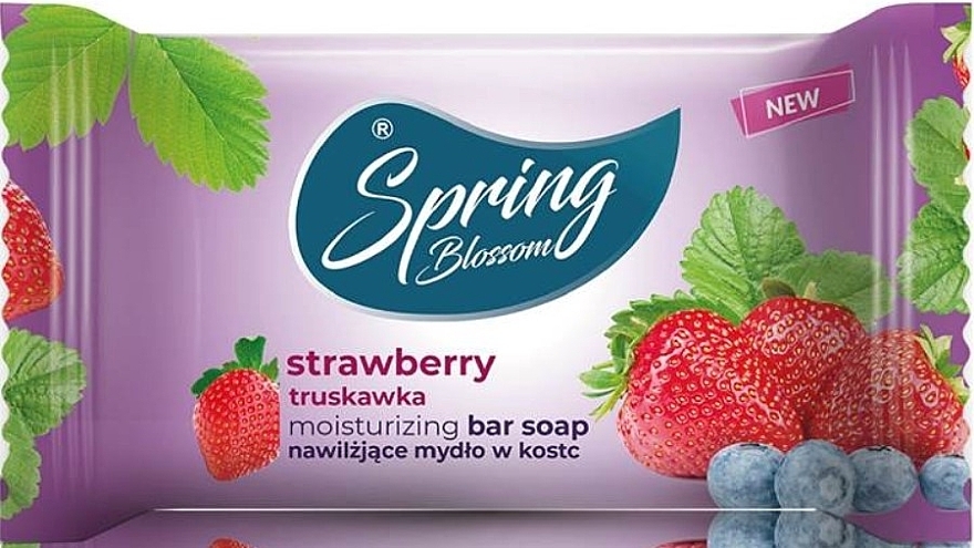 Moisturizing Soap 'Strawberry' - Spring Blossom Strawberry Moisturizing Bar Soap — photo N1