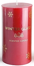 Fragrances, Perfumes, Cosmetics Scented Candle, Red, 9x13 cm - Artman Winter Glass